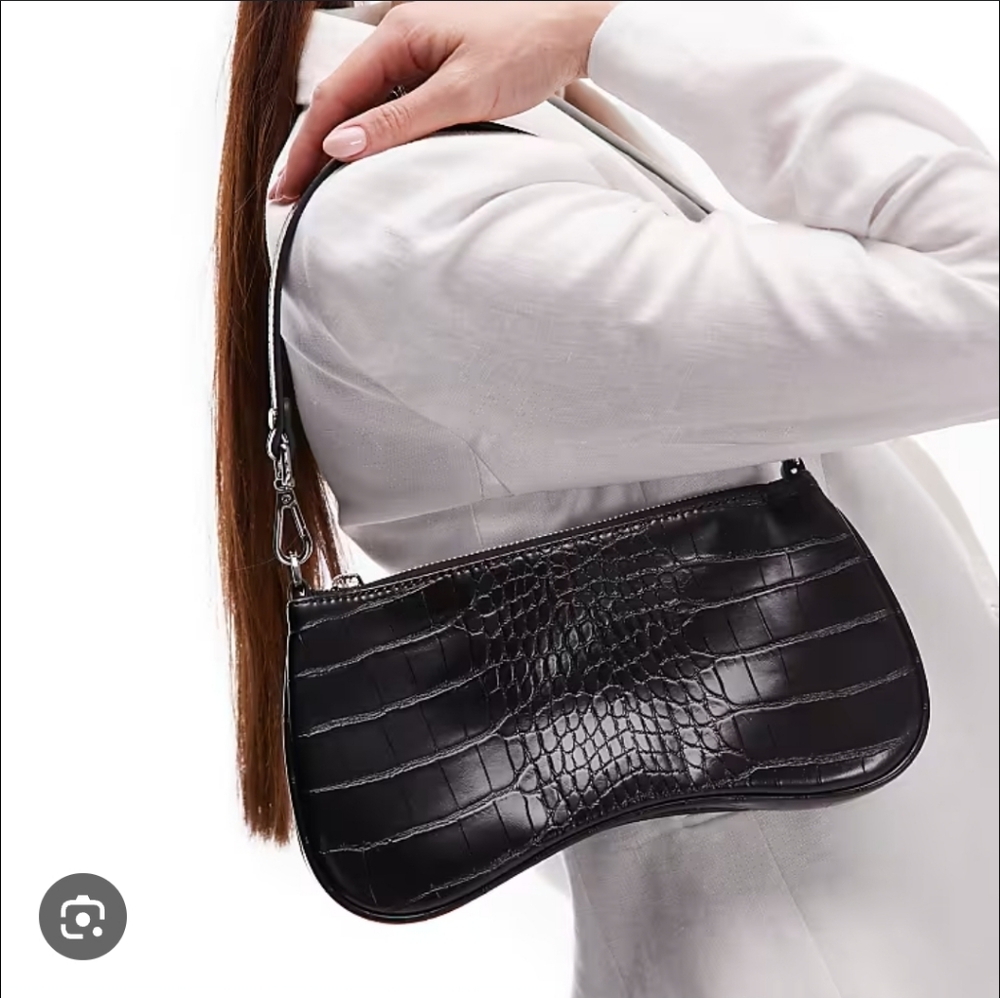 JW PEI Eva Shoulder Handbag - Black‎ Croc